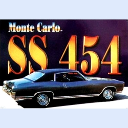 Blechschild Chevrolet Monte Carlo 454