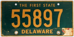 Kennzeichentafel Delaware