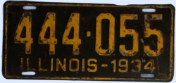Kennzeichentafel Illinois 1934