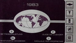 Betriebsanleitung General Motors Fahrzeuge 1983