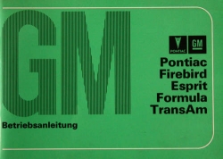Betriebsanleitung Pontiac Firebird 1978