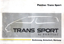 Betriebsanleitung Pontiac Trans Sport 1993