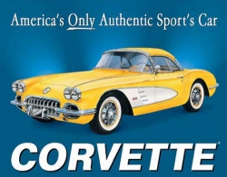 Blechschild Chevrolet Corvette 1958