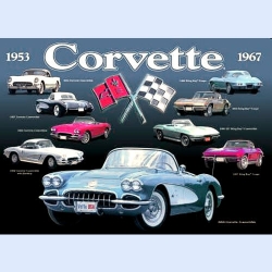 Blechschild Corvette 1953-1967