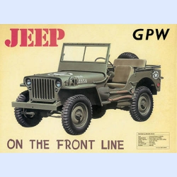 Blechschild Jeep GPW