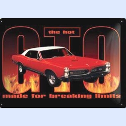 Blechschild Pontiac The Hot GTO