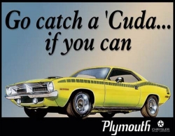 Blechschild Plymouth 'Cuda'