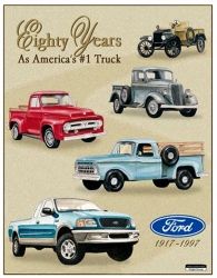 Blechschild Ford Trucks 80 Years