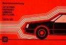 Betriebsanleitung Buick Skylark 1979 bis 1980