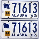 Kennzeichenpaar Alaska 1962