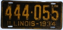 Kennzeichentafel Illinois 1934