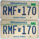 Kennzeichenpaar Minnesota