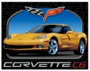 Blechschild Chevrolet Corvette C6