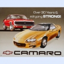 Blechschild Chevrolet Camaro Over 30 Years